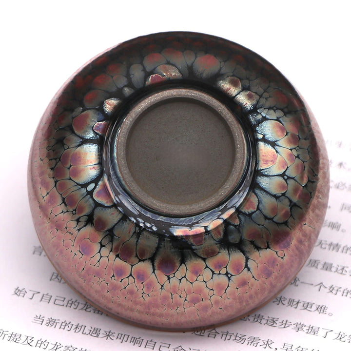 Gene Tenmoku Pottery Jian Zhan Oil Spot Teacup