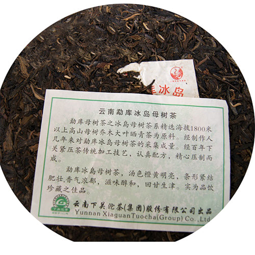 2010 XiaGuan "Meng Ku Bing Dao Mu Shu" (Mengku Bingdao Mother Tree) Iron Cake 357g Puerh Raw Tea Sheng Cha