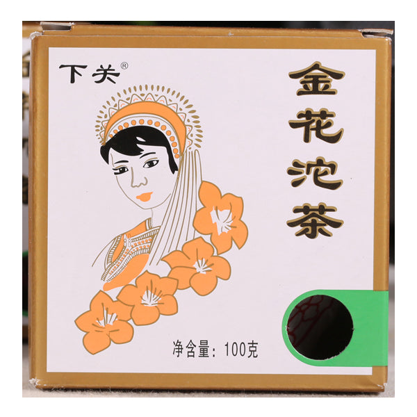 2010 XiaGuan "Jin Hua" (Golden Flower) Tuo 100g Puerh Sheng Cha Raw Tea