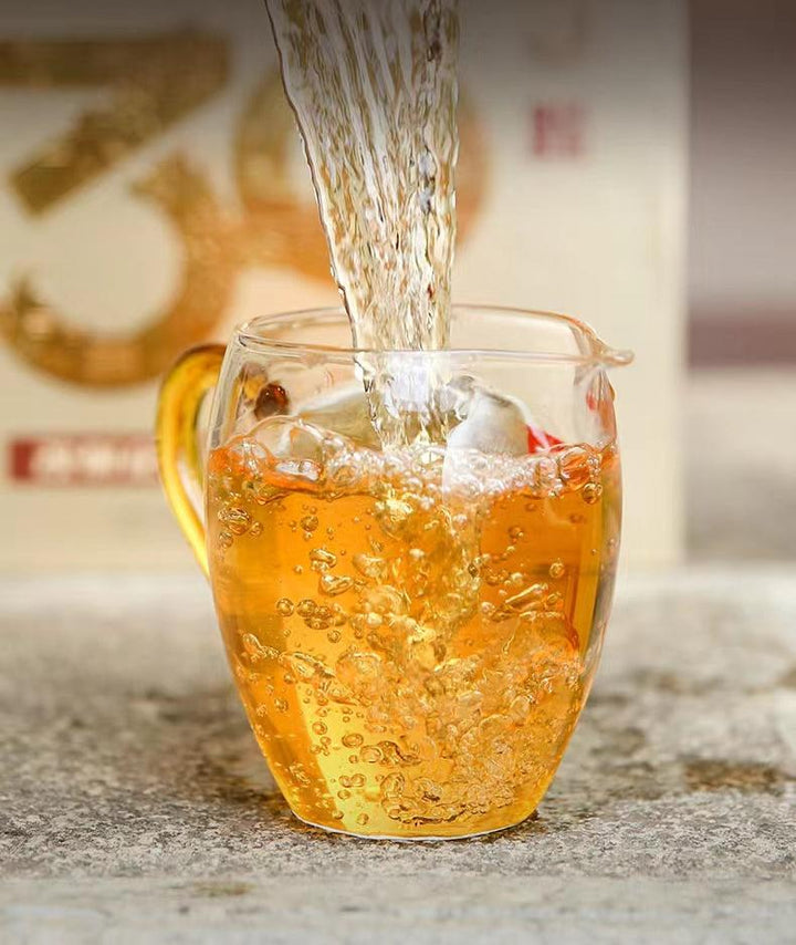 2024 Xiaguan "30th - Sui Yue Liu Jin - Ban Zhang + Xi Gui + Yan Zi Tou + Jing Gu" (30th Commemorative - Aged Golden Years - Banzhang + Xigui + Yanzitou + Jinggu - Arbor Old Tree) 357g Puerh Raw Tea Sheng Cha