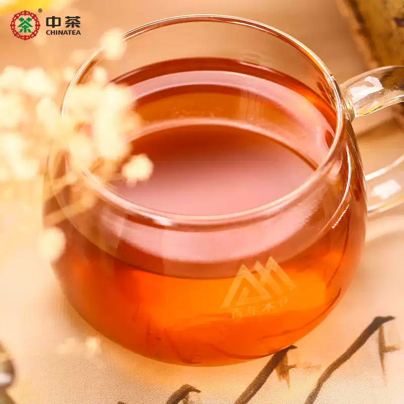 2024 CNNP "Hua Juan Cha - Bai Liang" (Floral Roll Tea - Hundred Taels Tea - 3625g) Basket + Cotton Bag, Pillar Tea, Dark Tea, Hunan Province.