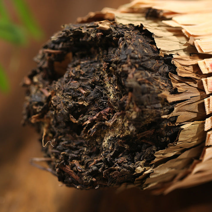 2024 CNNP "Hua Juan Cha - 16 Liang" (Floral Roll Tea - 580g) Basket + Cotton Bag, Pillar Tea, Dark Tea, Hunan Province.