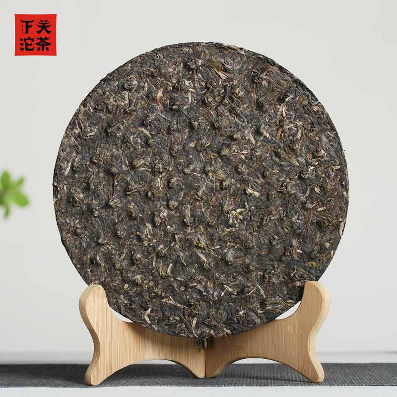 2017 XiaGuan "Dong Fang Zhi Zhu - Bu Lang Gu Shu" (Oriental Pearl - Bulang Old Tree) Iron Cake 357g Puerh Sheng Cha Raw Tea
