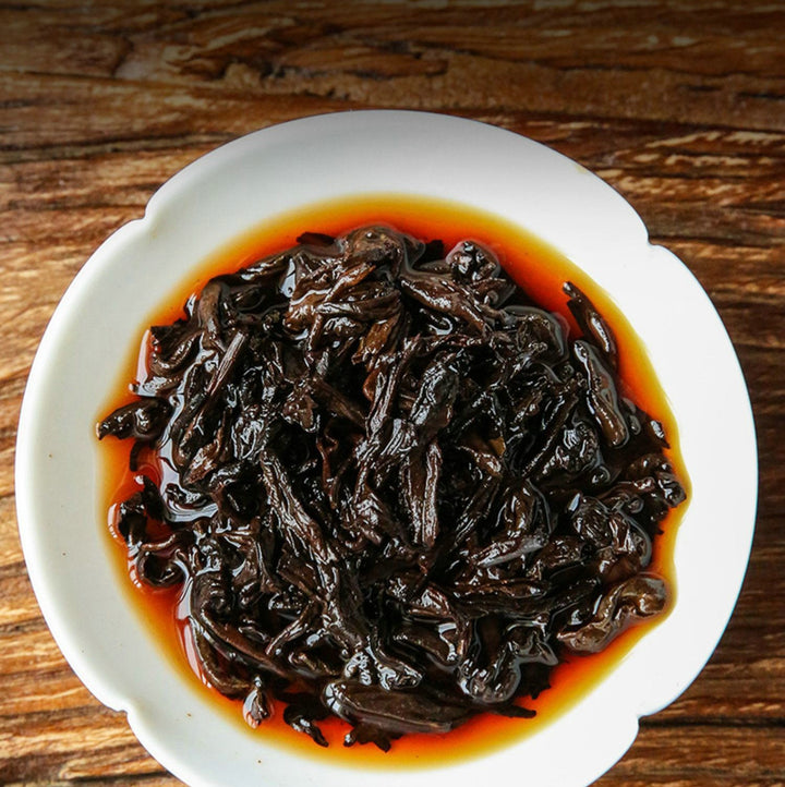 2022 Xiaguan "7 ⭐- Kong Que - Bu Lang Shan" (7 Star - Peacock - Bulang Mountain) Cake 400g Puerh Ripe Tea Shou / Shu Cha