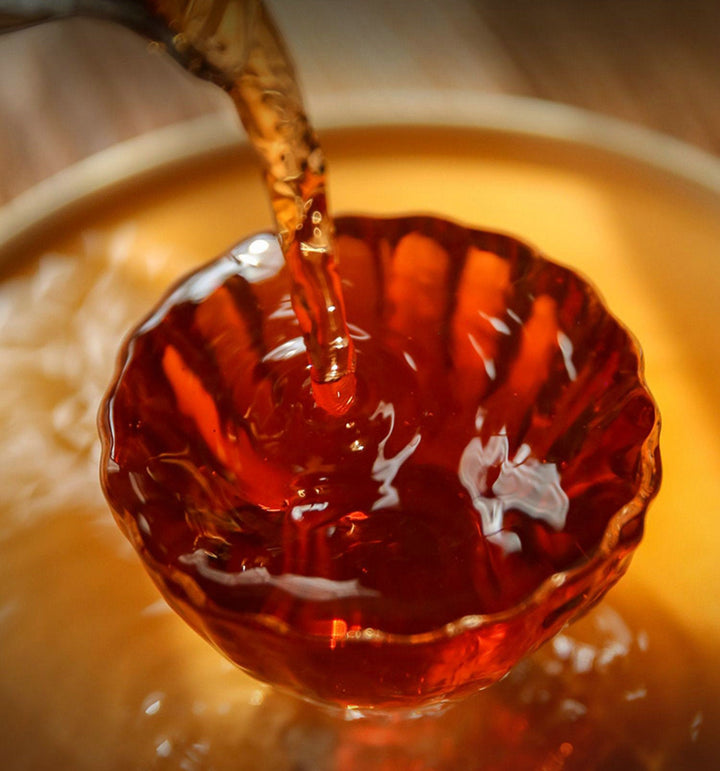 2022 Xiaguan "7 ⭐- Kong Que - Bu Lang Shan" (7 Star - Peacock - Bulang Mountain) Cake 400g Puerh Ripe Tea Shou / Shu Cha