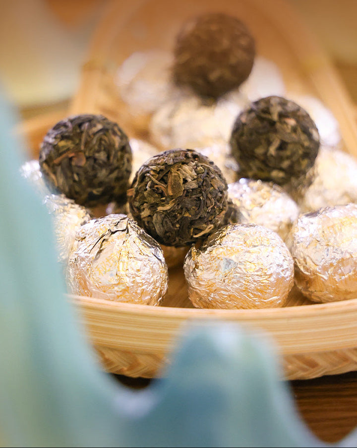 2025 XiaGuan "Bai Ying Shan · Mi Jing - Long Zhu" (Baiying Mountain · Secret Place ~ LinCang Region - Dragon Ball) Tuo 160g/Box Puerh Raw Tea Sheng Cha