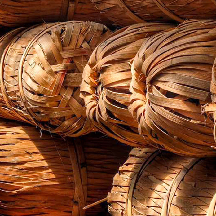 2024 CNNP "Hua Juan Cha - 16 Liang" (Floral Roll Tea - 580g) Basket + Cotton Bag, Pillar Tea, Dark Tea, Hunan Province.