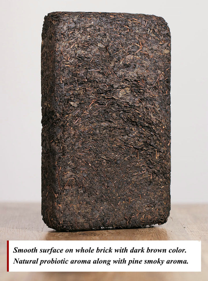 2017, 2019, 2021 BaiShaXi "Tian Fu Cha" (Golden Flower Tianjian Fucha) Brick 1000g Fu Tea. Dark Tea