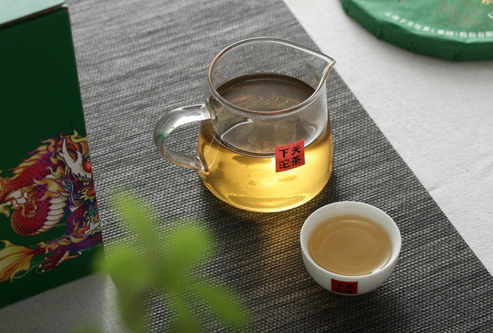 2017 XiaGuan "Dong Fang Zhi Zhu - Bu Lang Gu Shu" (Oriental Pearl - Bulang Old Tree) Iron Cake 357g Puerh Sheng Cha Raw Tea