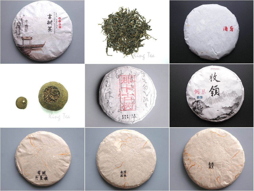 TMK Sample Set 5 kinds of Puerh Ripe Tea Shou Cha around 95-100g