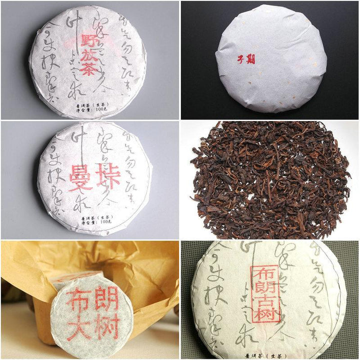 TMK Sample Set 5 kinds of Puerh Ripe Tea Shou Cha around 95-100g