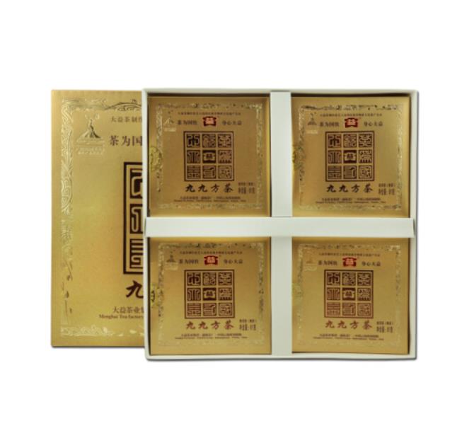 2010 DaYi "Jiu Jiu Fang Zhuan" (Nine Nine Square Brick ) 81g Puerh Shou Cha Ripe Tea