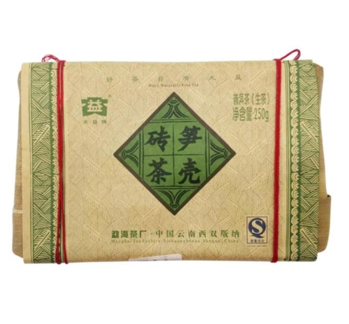 2007 DaYi "Sun Ke Qing Zhuan" (Bamboo Green Brick) Tuo 250g Puerh Sheng Cha Raw Tea