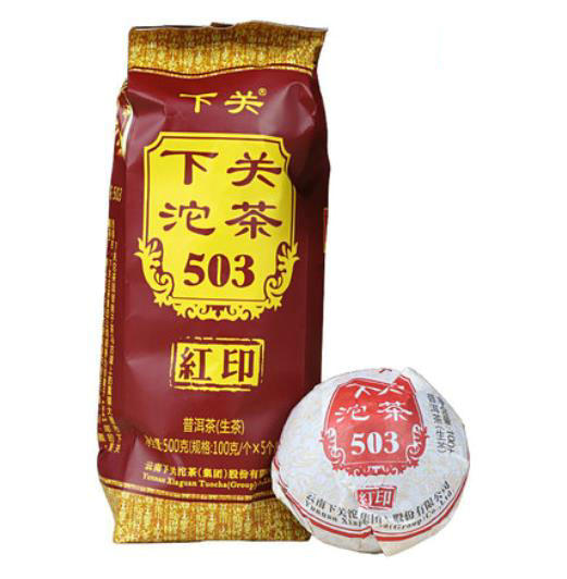2017 XiaGuan "503 Hong Yin" (Red Mark) Tuo 100g Puerh Sheng Cha Raw Tea
