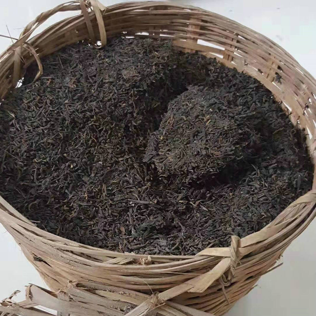 90‘s SanHe "Jin Hua Liu Bao"(Golden Flower Liubao ) Special Grade Loose Leaf Dark Tea Wuzhou, Guangxi