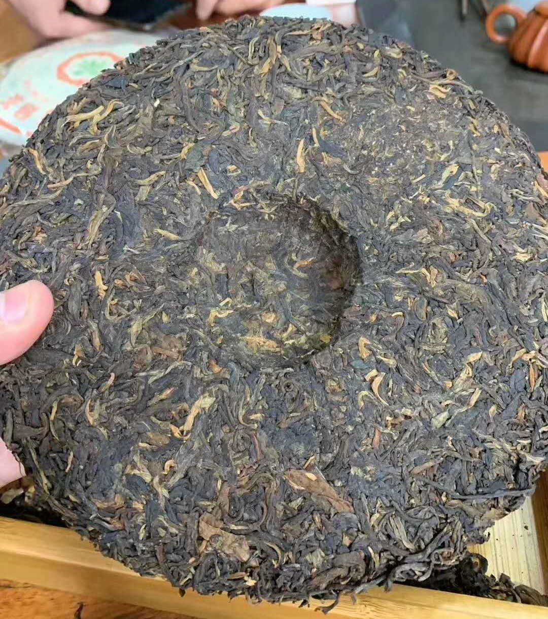 2003 XingHai "Jing Mai Sheng Tai Yuan Cha" (Jingmai Organic Round Cake - 302 Batch) 357g Puerh Raw Tea Sheng Cha