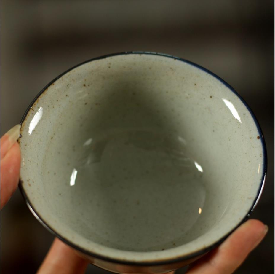 Rustic Blue and White Porcelain Gaiwan, 175cc