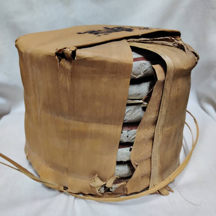 2003 ChangTai "Chang Tai Hao - Ban Na - Wu Tiao Ma + Wu Tian Shu" (Version of No Barcode + No Stamp) Cake 400g Puerh Raw Tea Sheng Cha