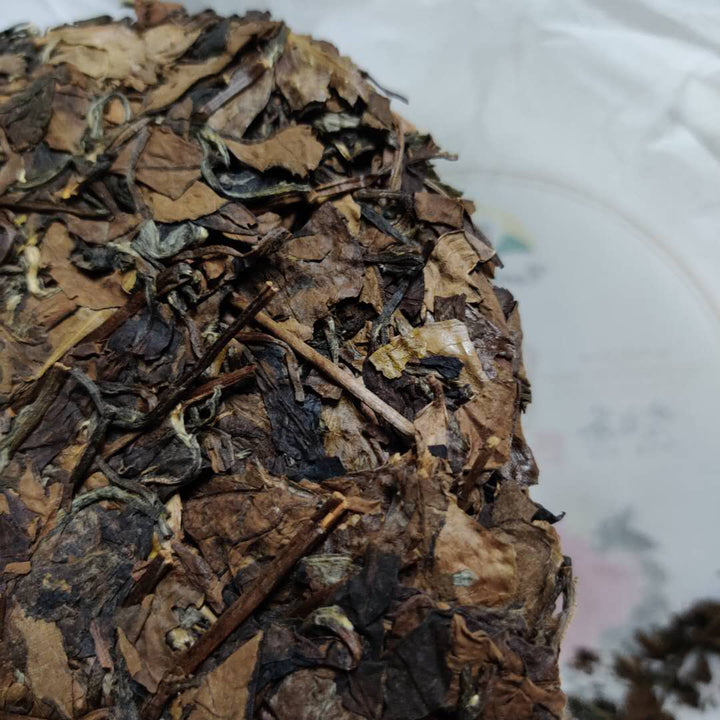 2016 "Lao Bai Cha - Shou Mei" (Old White Tea - Shoumei ) Cake 357g Fuding BaiCha, Fujian Province.