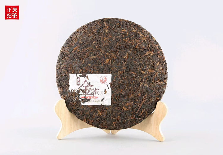 2021 XiaGuan "Jin Que" (Golden Sparrow) Cake 357g Puerh Shou Cha Ripe Tea
