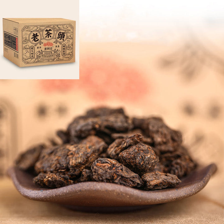 2020 LaoTongZhi "Lao Cha Tou" ( Old Tea Head - Loose Chunk) Puerh Ripe Tea Shou Cha