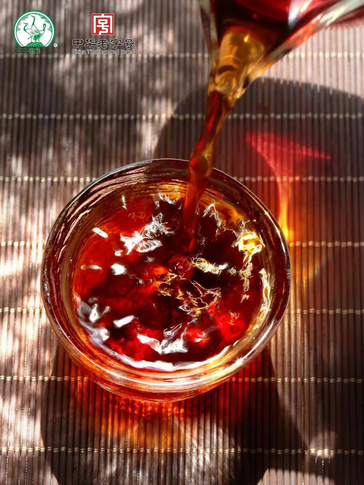 2020 Sanhe "Liu Bao - Jin Hua - Te Ji" (Liubao - Golden Flower - Special Grade) Loose Leaf, 200g/Tin Dark Tea,  Wuzhou, Guangxi