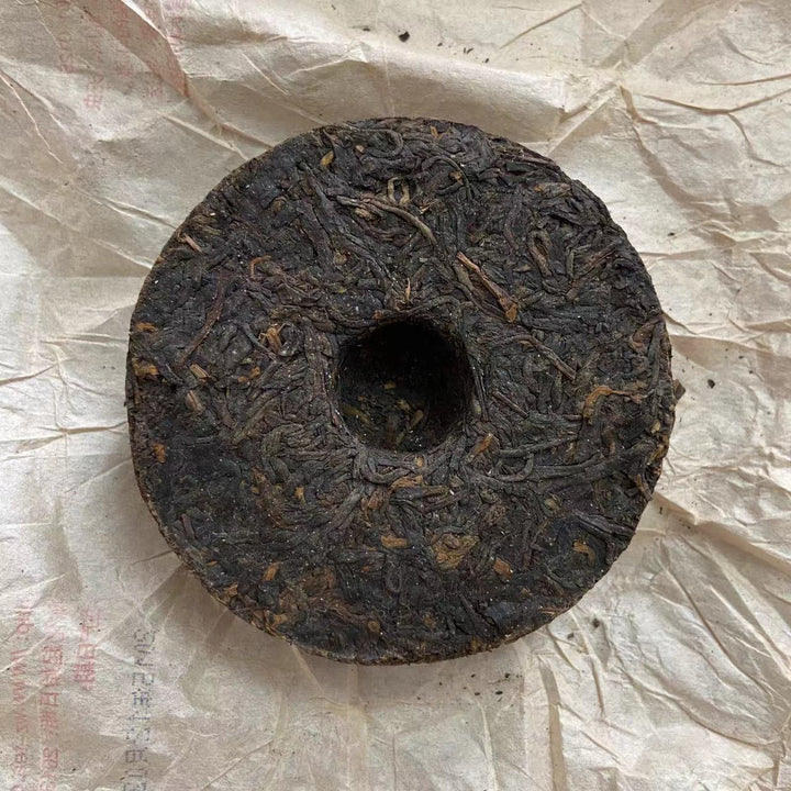 2015 SanHe "0307- Gui Qing Zhong" (Guiqing Variety) Cake 100g Liu Bao Tea, Liubao, Liupao, Wuzhou, Guangxi