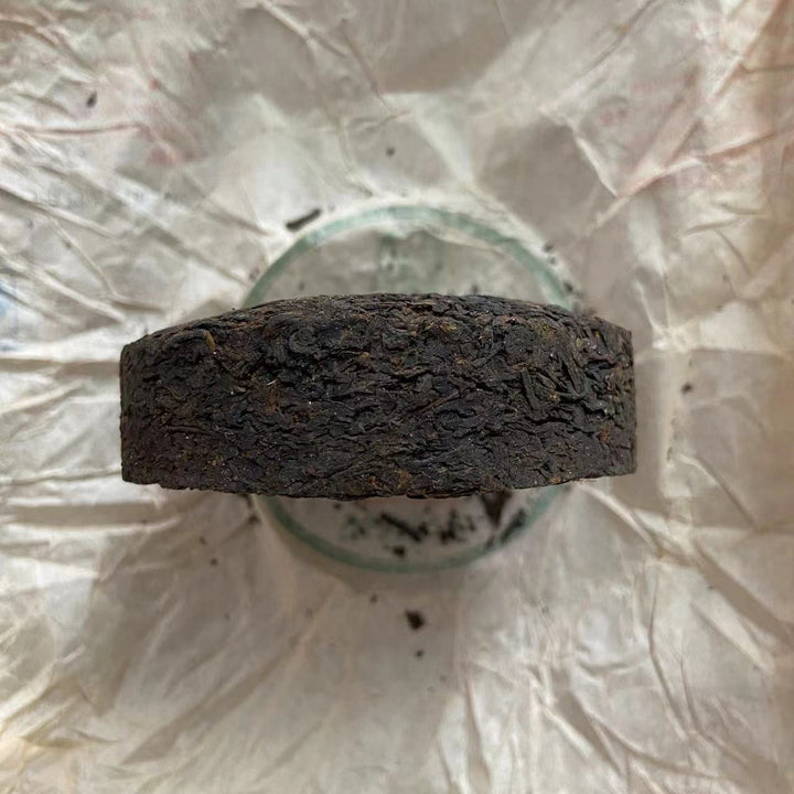 2015 SanHe "0307- Gui Qing Zhong" (Guiqing Variety) Cake 100g Liu Bao Tea, Liubao, Liupao, Wuzhou, Guangxi