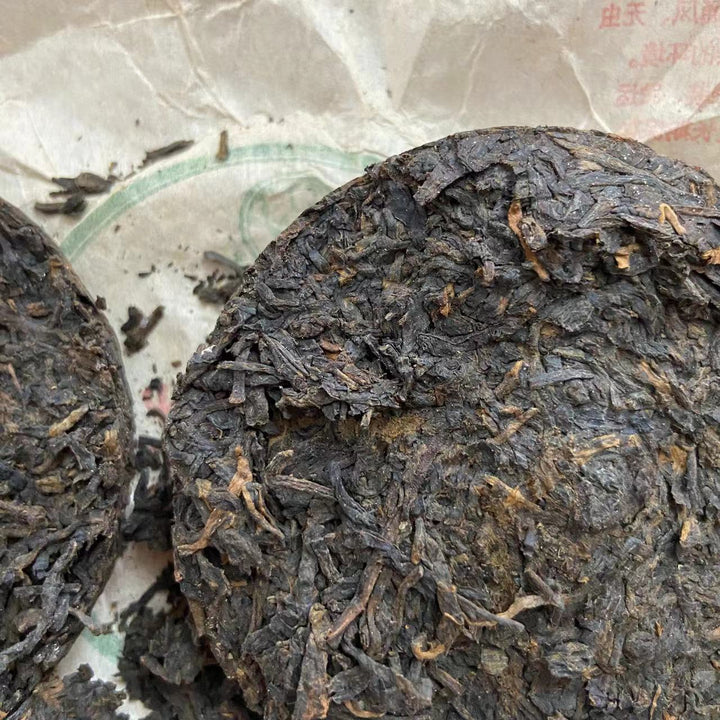 2015 SanHe "0307- Gui Qing Zhong" (Guiqing Variety) Cake 100g Liu Bao Tea, Liubao, Liupao, Wuzhou, Guangxi