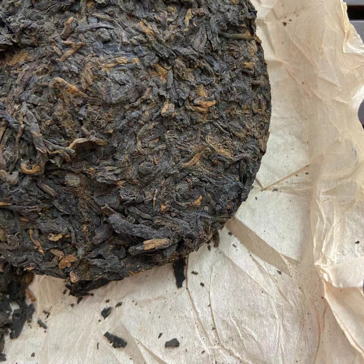 2015 SanHe "0307- Gui Qing Zhong" (Guiqing Variety) Cake 100g Liu Bao Tea, Liubao, Liupao, Wuzhou, Guangxi