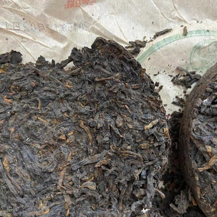 2015 SanHe "0307- Gui Qing Zhong" (Guiqing Variety) Cake 100g Liu Bao Tea, Liubao, Liupao, Wuzhou, Guangxi