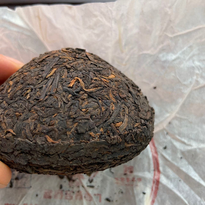 2013 SanHe "0215- Gui Qing Zhong - Te Ji" (Guiqing Variety - Special Grade) Tuo 100g Liu Bao Tea, Liubao, Liupao, Wuzhou, Guangxi