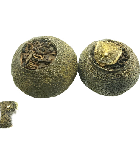TMK "XIAO QING GAN" New Batch Citrus Tangerine Puerh Ripe Tea Shou Cha.