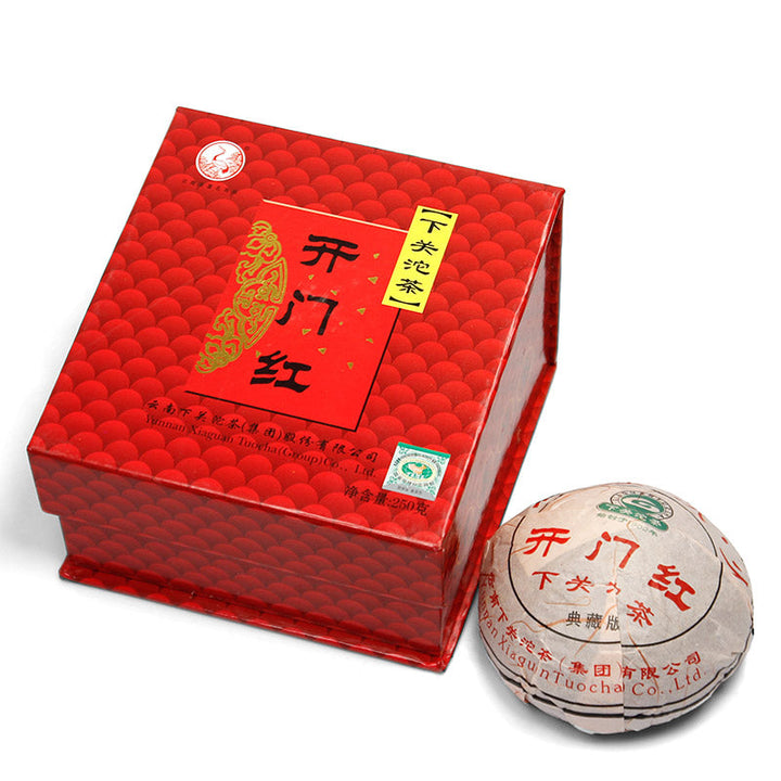 2007 XiaGuan "Kai Men Hong" (Luckiness) Tuo 250g Puerh Sheng Cha Raw Tea