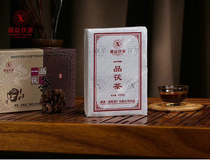 2008 XiangYi Fu Tea "Yi Pin" (1st Grade) Brick 400g Dark Tea, Fu Cha, Hunan