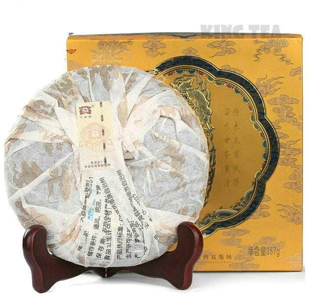 2009 DaYi "Long Zhu" (Dragon Pillar) Cake 357g Puerh Shou Cha Ripe Tea 【Without Box】