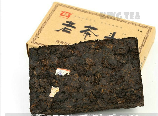 2008 DaYi "Lao Cha Tou" (Old Tea Head) Brick 250g Puerh Shou Cha Ripe Tea
