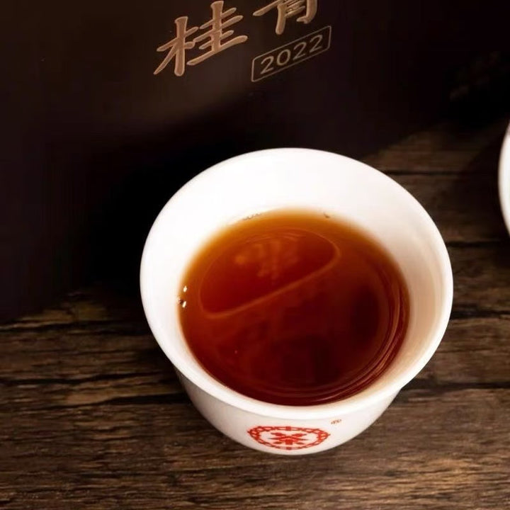 2022 CNNP Liu Bao "Gui Qing Yun - San Ji " (Gui Qing Charm - 3rd Grade) Aged From 2014, Loose Leaf, 50g/Tin, Liu Pao Tea, Dark Tea,  Wuzhou, Guangxi