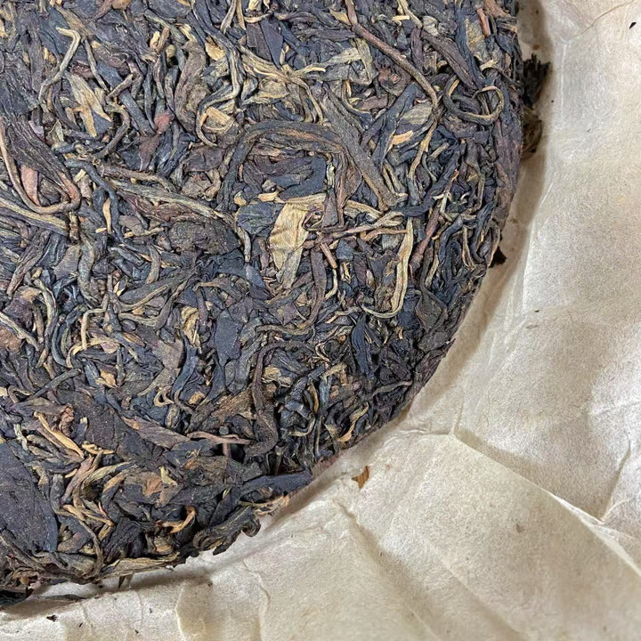 2003 ChangTai "Chang Tai Hao - Ban Na - Wu Tiao Ma + Wu Tian Shu" (Version of No Barcode + No Stamp) Cake 400g Puerh Raw Tea Sheng Cha