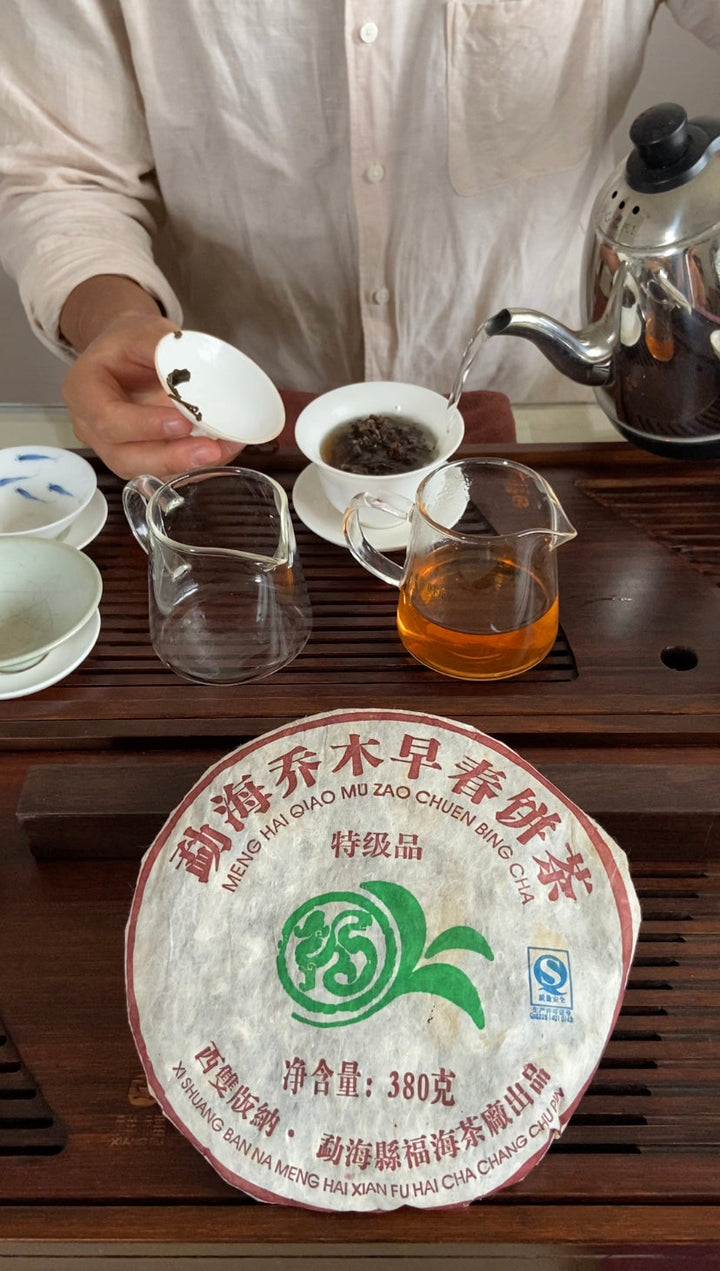 2006 FuHai "Qiao Mu Zao Chun - Te Ji Pin" (Early Spring Arbor - Special) Cake 380g Puerh Raw Tea Sheng Cha