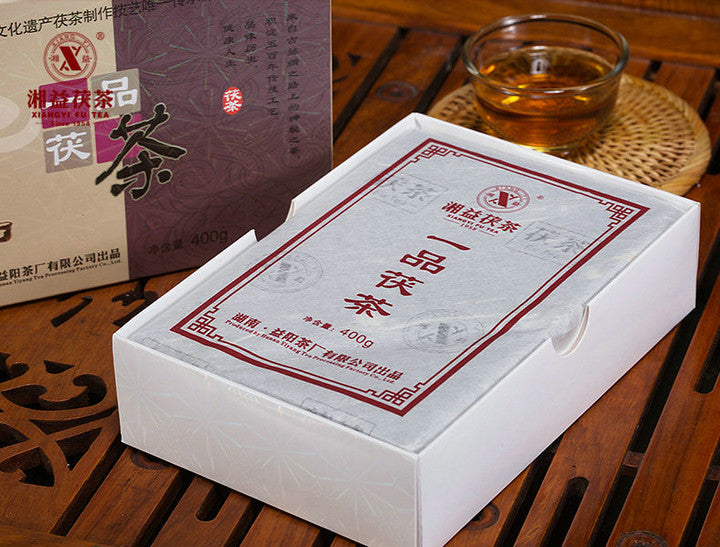 2008 XiangYi Fu Tea "Yi Pin" (1st Grade) Brick 400g Dark Tea, Fu Cha, Hunan