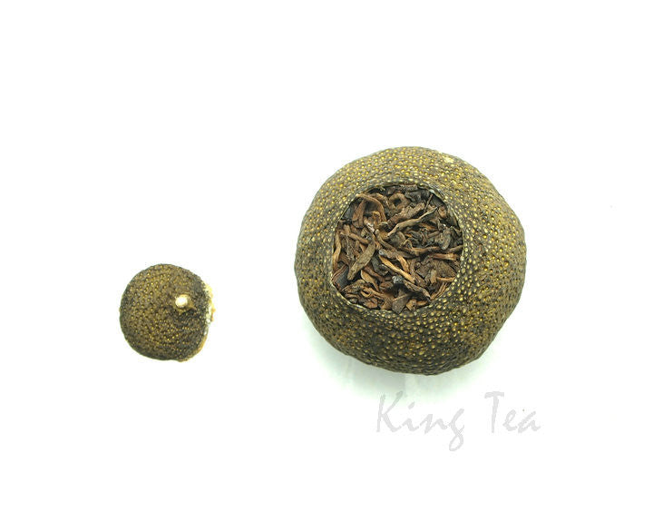 TMK "XIAO QING GAN" New Batch Citrus Tangerine Puerh Ripe Tea Shou Cha.
