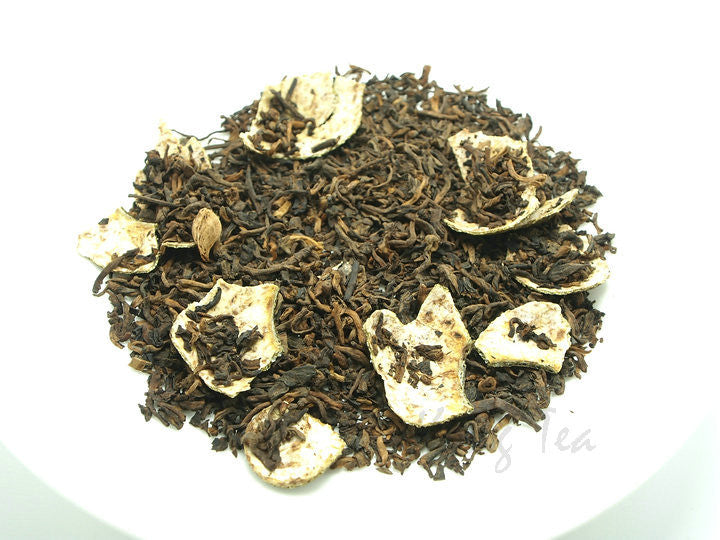 TMK "XIAO QING GAN" New Batch Citrus Tangerine Puerh Ripe Tea Shou Cha.