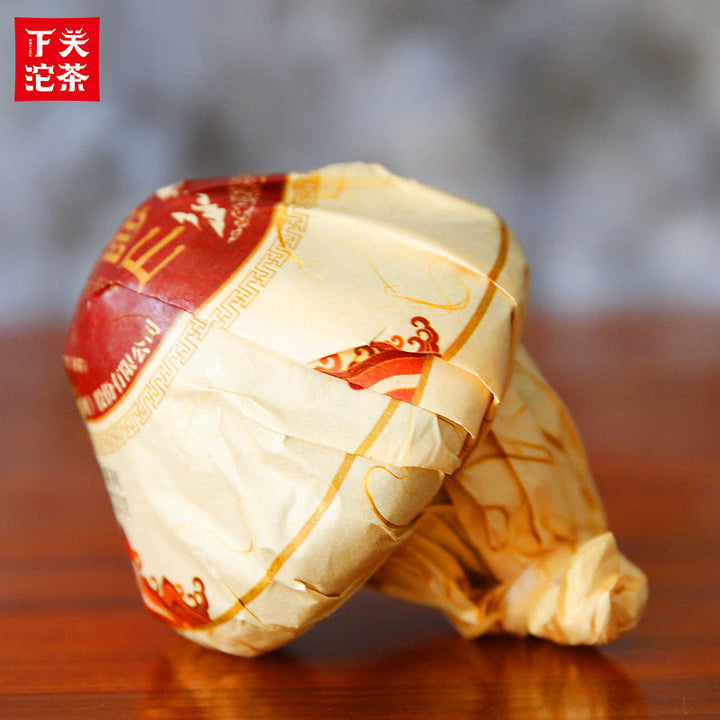 2018 Xiaguan "Ri Zhao Jin Shan" (Sun Shines above Gold Mountain) Tuo 230g Puerh Ripe Tea Shou Cha