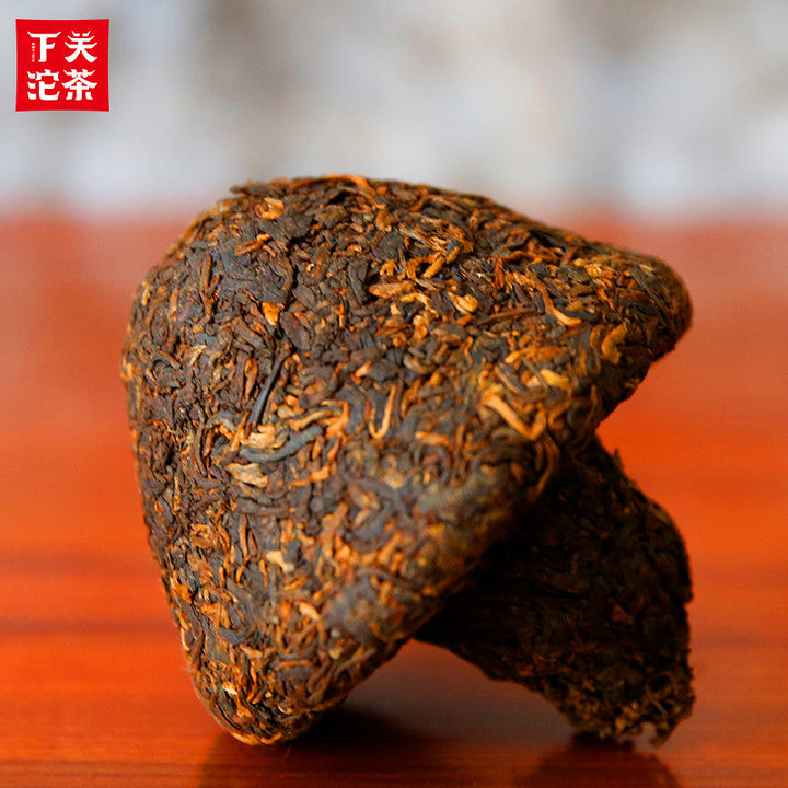 2018 Xiaguan "Ri Zhao Jin Shan" (Sun Shines above Gold Mountain) Tuo 230g Puerh Ripe Tea Shou Cha