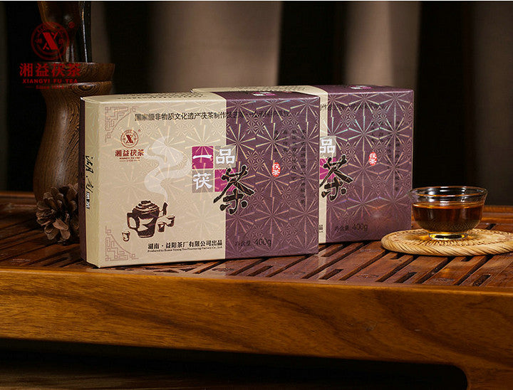 2008 XiangYi Fu Tea "Yi Pin" (1st Grade) Brick 400g Dark Tea, Fu Cha, Hunan