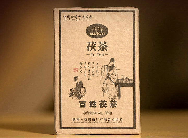 2012 XiangYi Fu Tea "Bai Xing" (People) Brick 380g Dark Tea, Fu Cha, Hunan