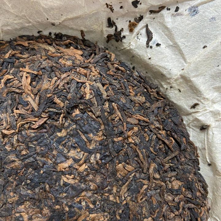 2005 MengKu RongShi "Shou Bing - Jin Jiang" (Ripe Cake - Golden Award) 150g Puerh Ripe Tea Shou / Shu Cha