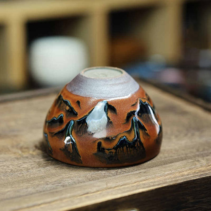 Landscape Jian Zhan Tenmoku Tea Cup