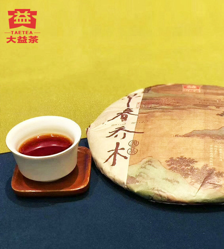 2018 DaYi "Zao Chun Qiao Mu" (Early Spring Arbor) Cake 357g Puerh Shou Cha Ripe Tea
